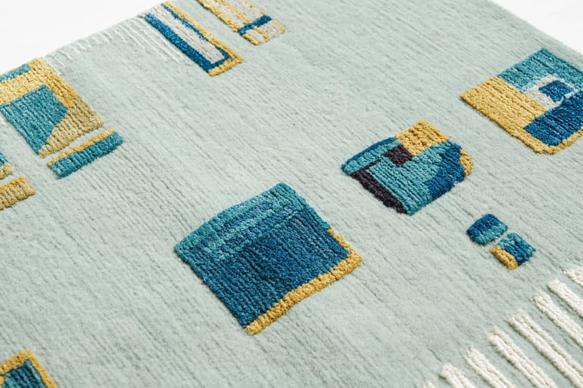 CAMARILLO BLEU IVOIRE by Tapis Rouge - Tappeto rettangolare fatto a mano - 2