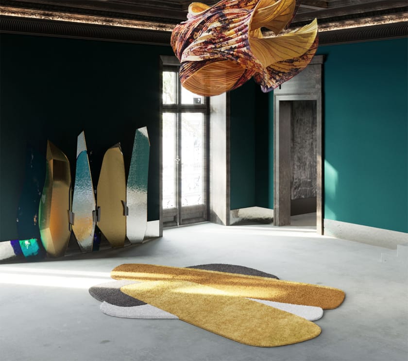 COMPOSITION XXII by Tapis Rouge - Tappeto curvo fatto a mano - 3