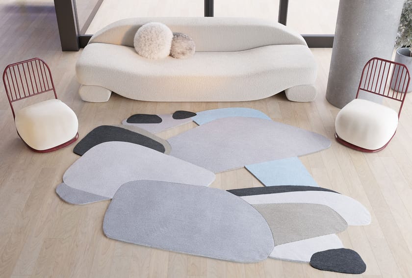 COMPOSITION XXI by Tapis Rouge - Tappeto curvo fatto a mano - 2
