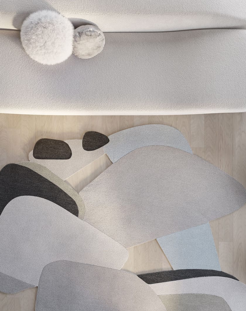 COMPOSITION XXI by Tapis Rouge - Tappeto curvo fatto a mano - 4