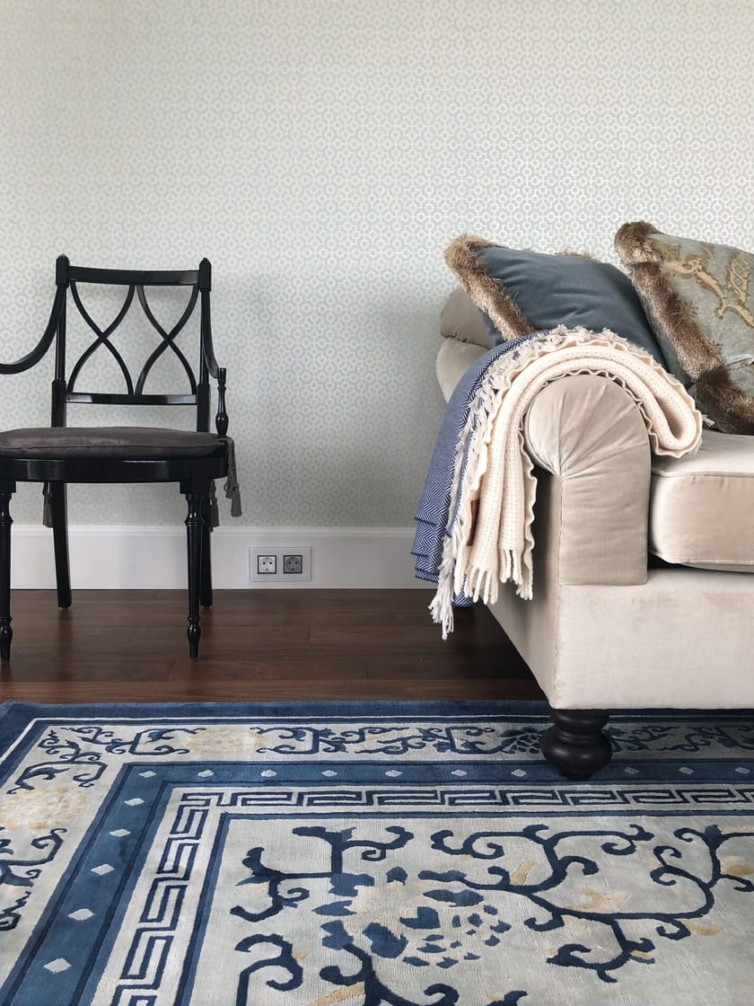 FLOATING LOTUS CLOUD GREY by Tapis Rouge - Tappeto rettangolare fatto a mano - 3