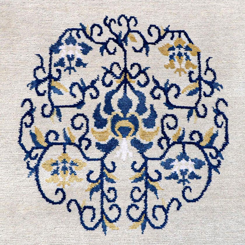 FLOATING LOTUS CLOUD GREY by Tapis Rouge - Tappeto rettangolare fatto a mano - 5