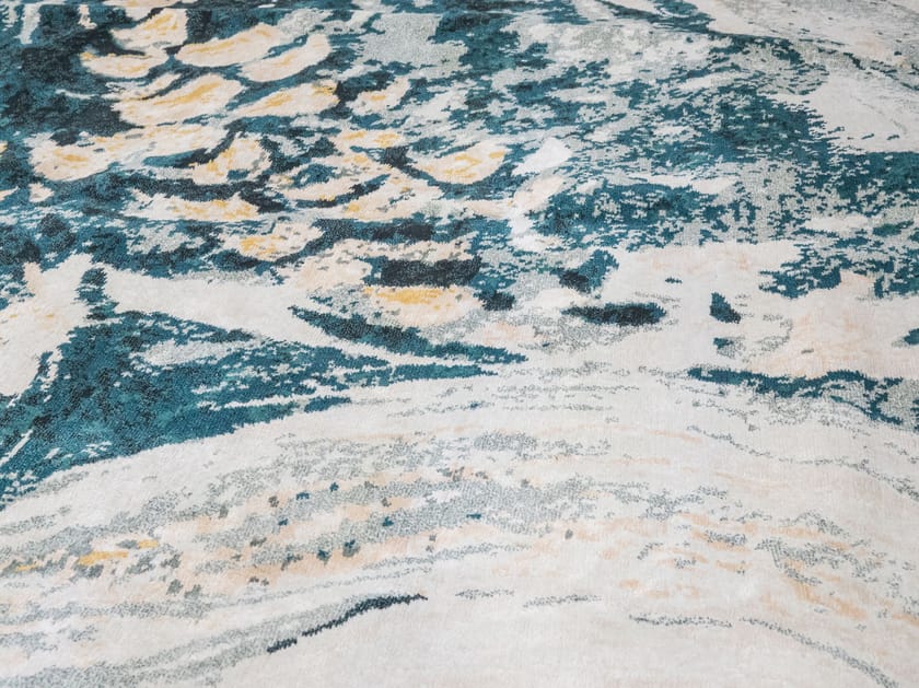 GOLD FISH by Tapis Rouge - Tappeto rettangolare fatto a mano in lana e seta - 13