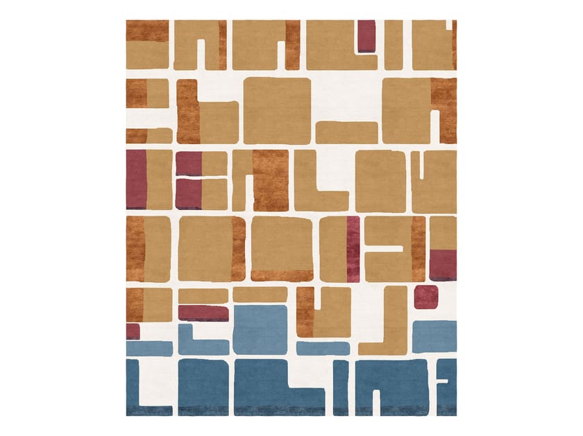 JEANNERET COUPE DE ROSE by Tapis Rouge - Tappeto rettangolare fatto a mano - 2