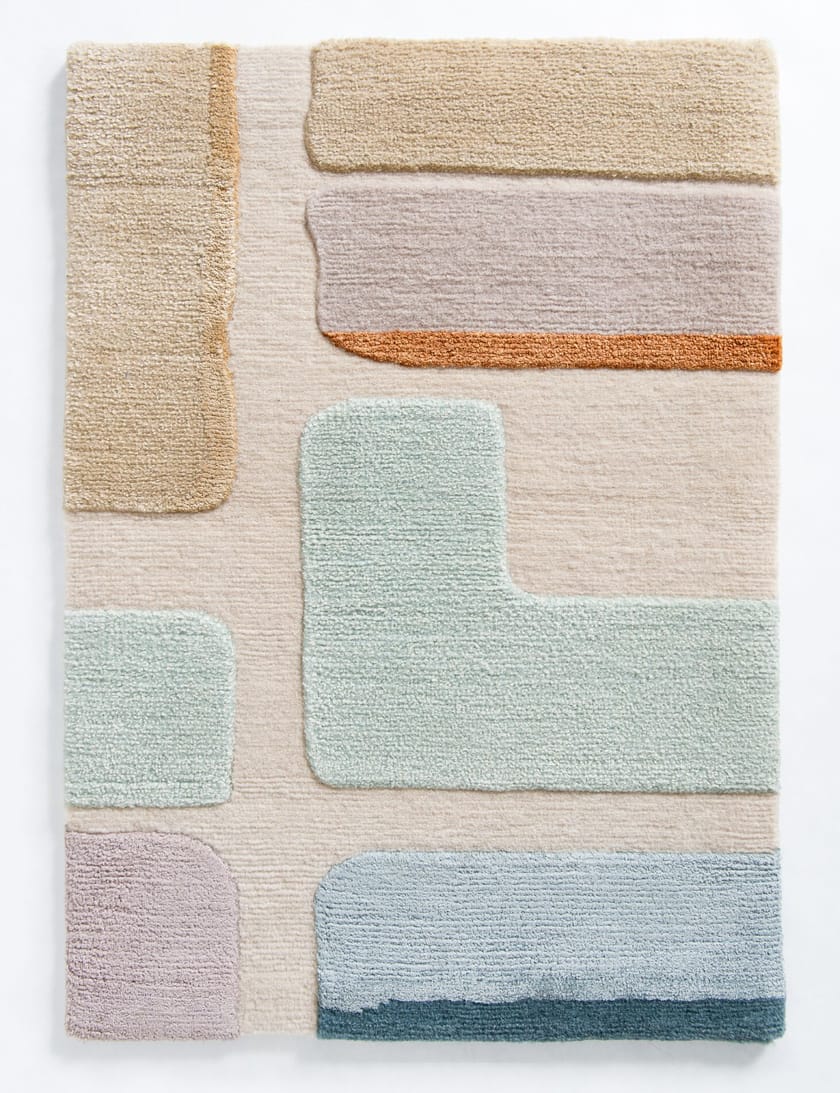 JEANNERET COUPE DE ROSE by Tapis Rouge - Tappeto rettangolare fatto a mano - 4
