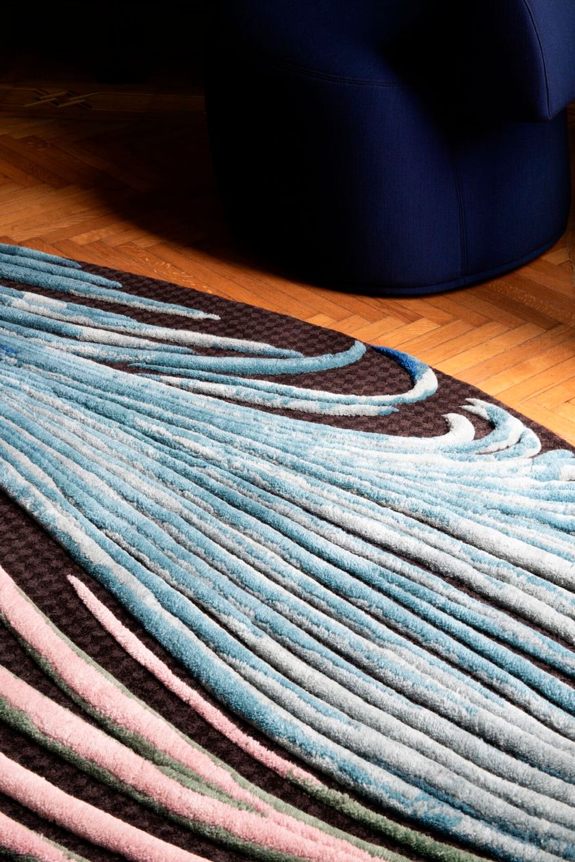 LASER MERCURY by Tapis Rouge - Tappeto curvo fatto a mano - 6