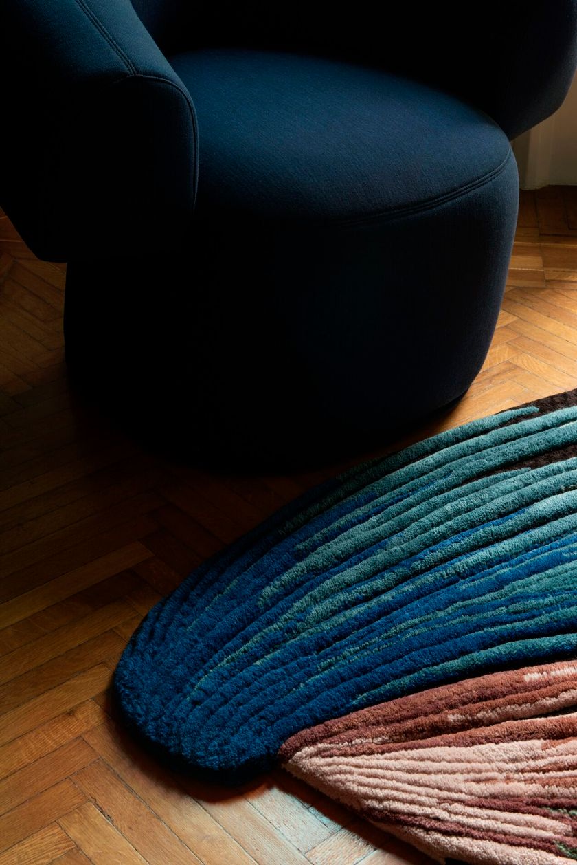 LASER MERCURY by Tapis Rouge - Tappeto curvo fatto a mano - 2