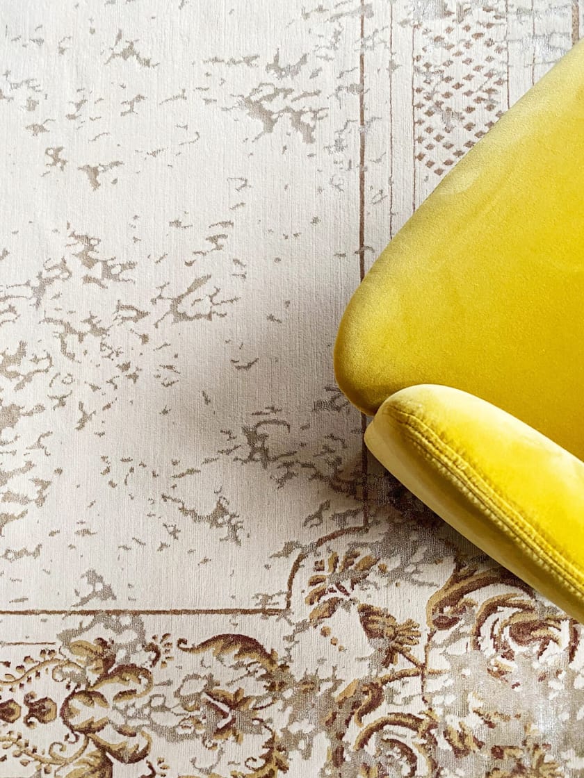ORNATE STUCCO ANTIQUE WHITE by Tapis Rouge - Tappeto rettangolare fatto a mano - 4