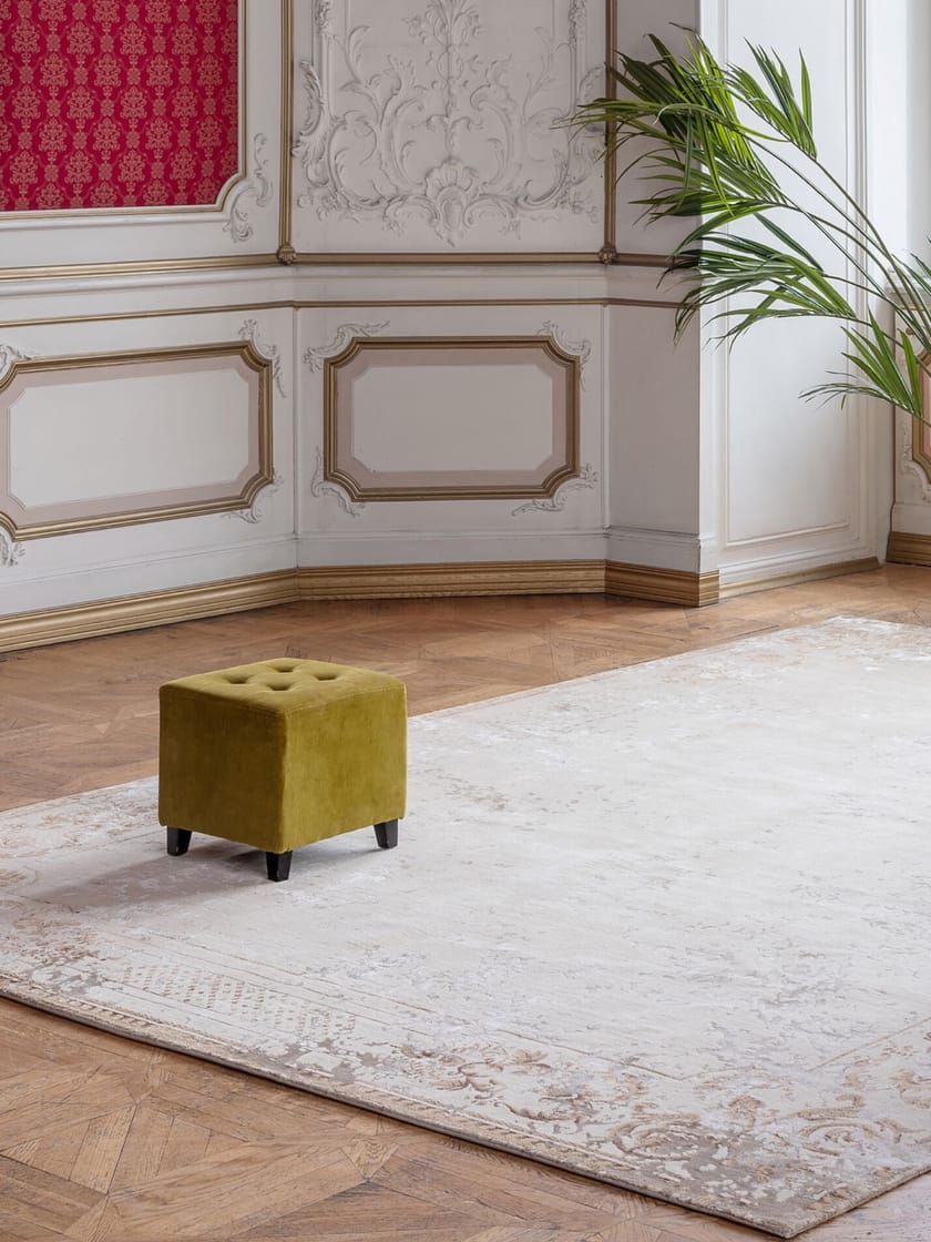 ORNATE STUCCO ANTIQUE WHITE by Tapis Rouge - Tappeto rettangolare fatto a mano - 8