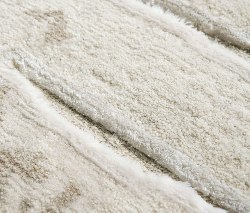 TWO WHITE by Tapis Rouge - Tappeto rettangolare fatto a mano - 6