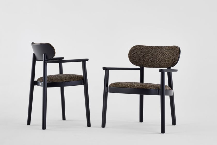 119 PF Upholstered solid wood easy chair By Thonet | design Sebastian ...