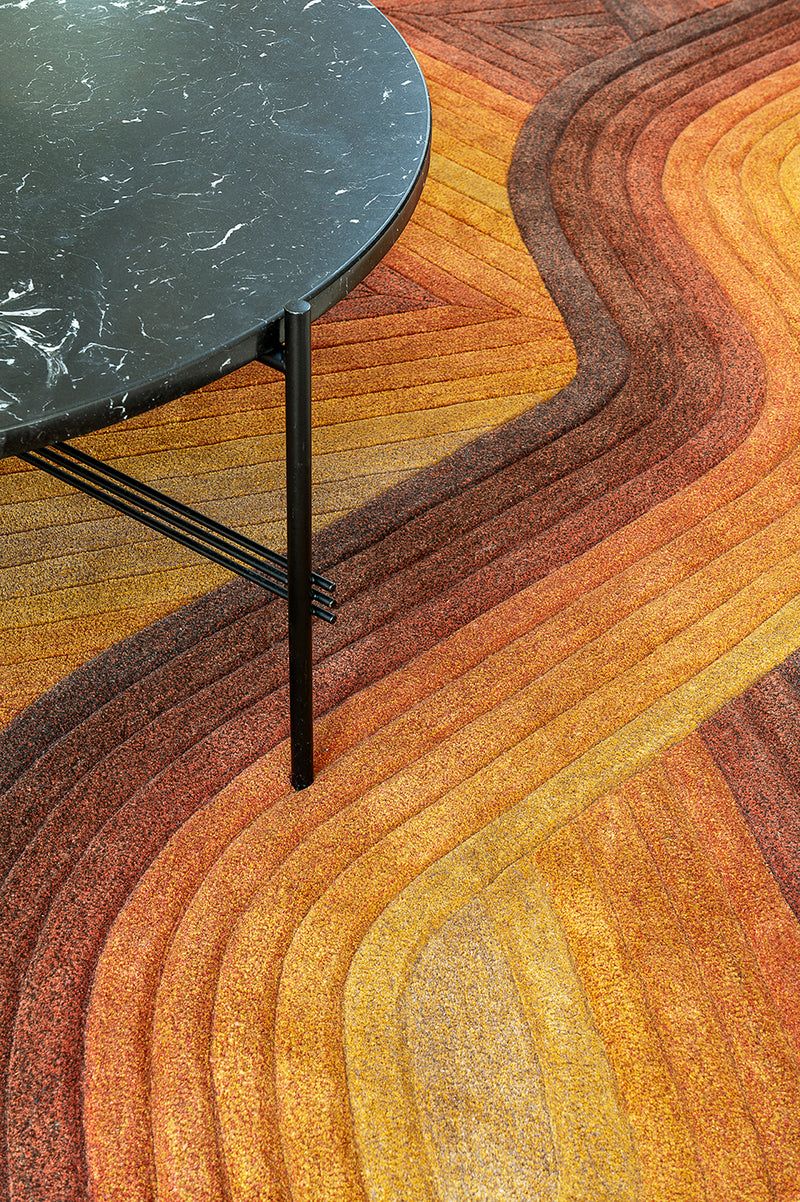 FLOW OCRE Rug By Toulemonde Bochart