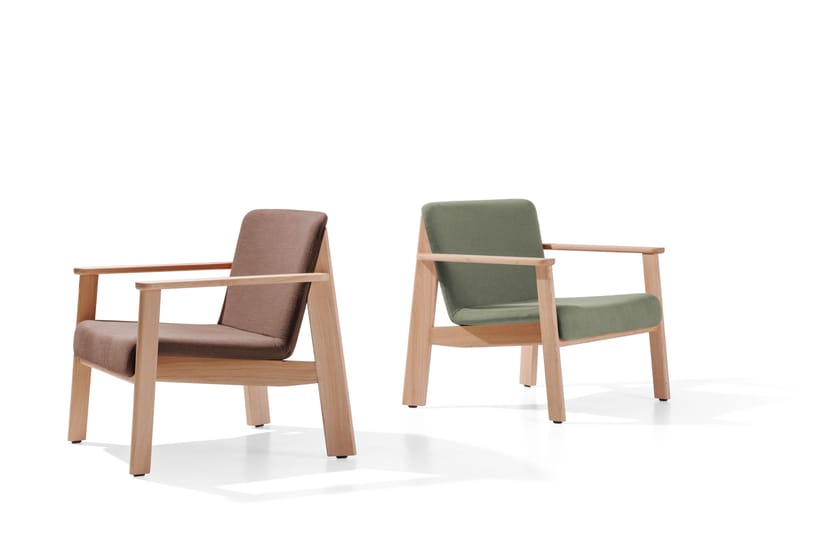 LISA SOFT by True Design - Poltrona in tessuto living con braccioli - 13