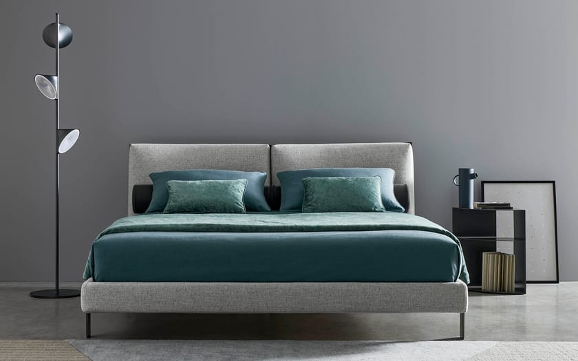 BOOK by Twils - Letto matrimoniale in tessuto con testiera imbottita - 7