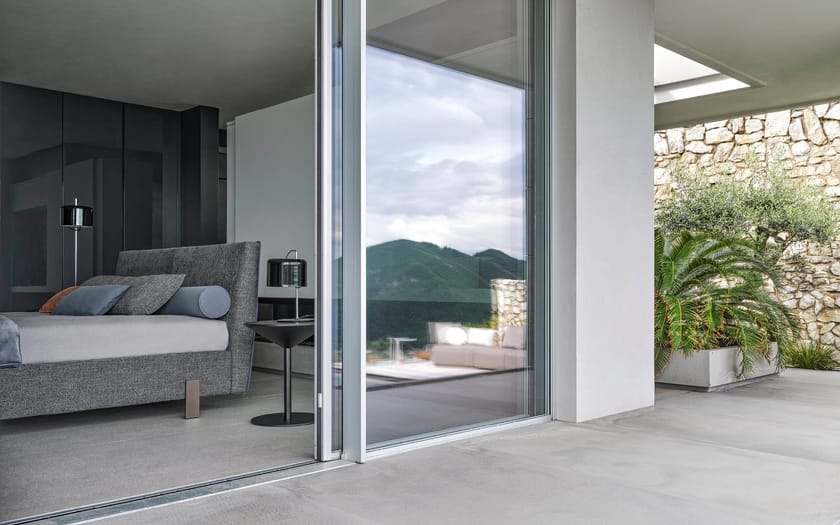 BOOK by Twils - Letto matrimoniale in tessuto con testiera imbottita - 10