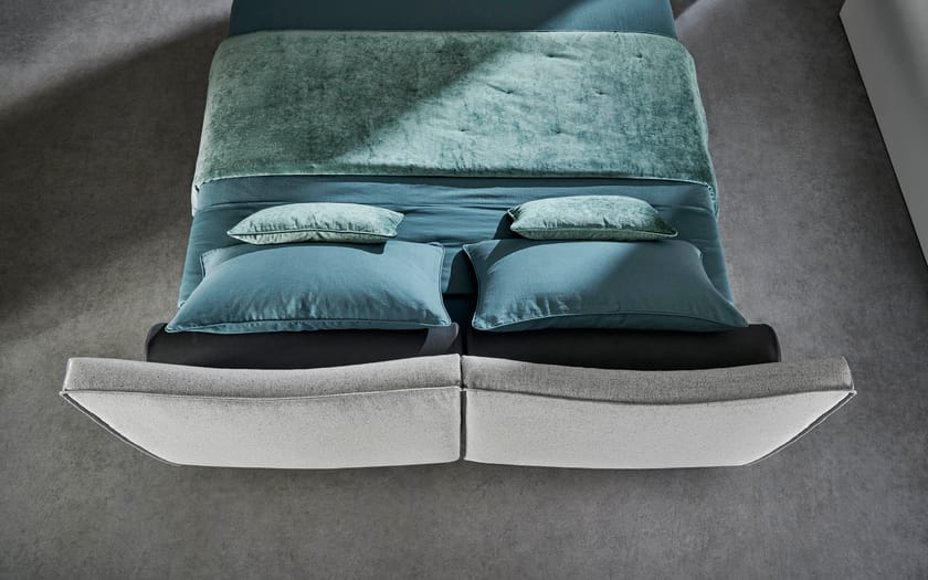 BOOK by Twils - Letto matrimoniale in tessuto con testiera imbottita - 8