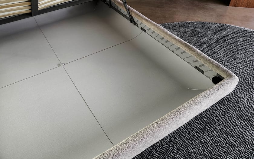 BOOK by Twils - Letto matrimoniale in tessuto con testiera imbottita - 14