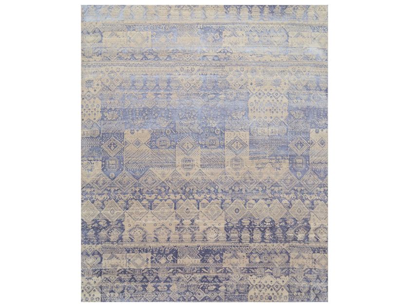 UNSTRING SRB-652 Ivory/Byzantine Blue Rectangular handmade rug By ...