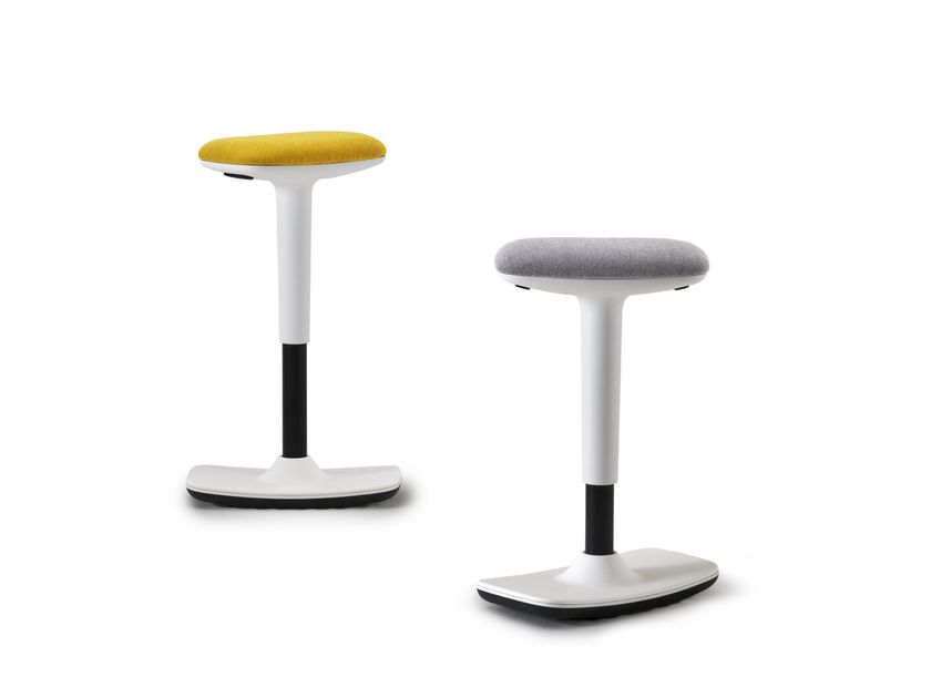 Height-adjustable Rocker fabric office stool UP By ESTEL GROUP