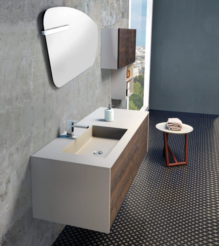 Wallmounted vanity unit with drawers V54 By Mobiltesino