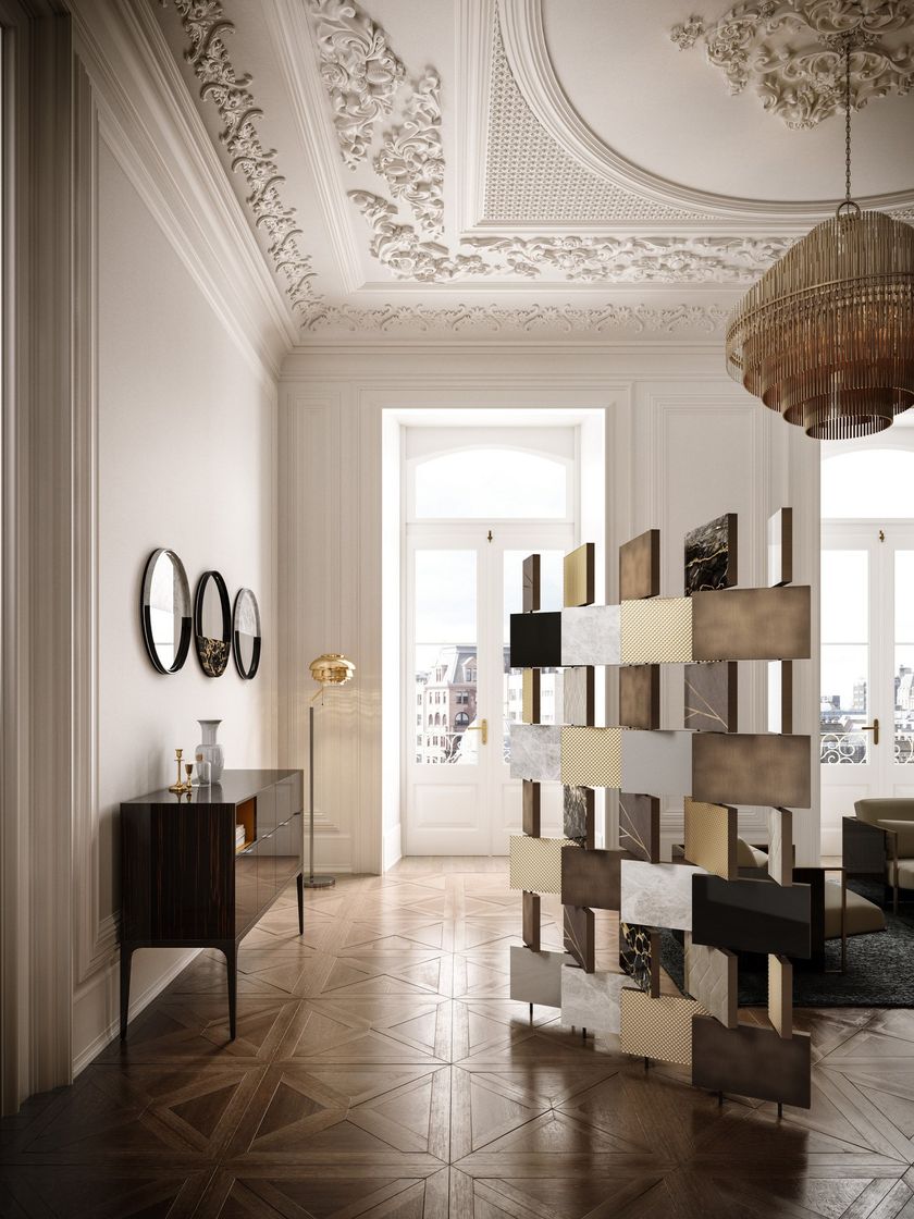 Round wall-mounted marble mirror VANITY Home Collection By ROSSATO ...