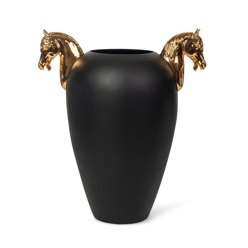 Horse Vase in Blue & Grey 500 ex