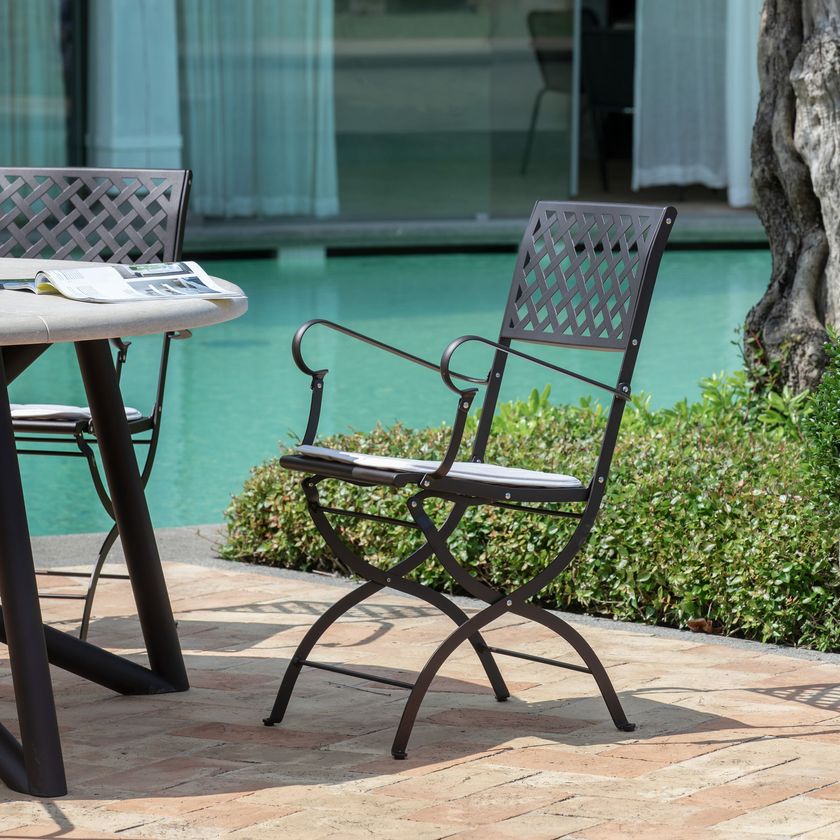 powder coated steel garden chairs
