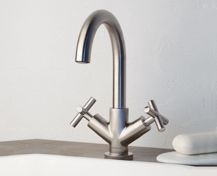 Gricol Rubinetto per Lavabo Rubinetto da Bagno con Maniglia Quadrata in