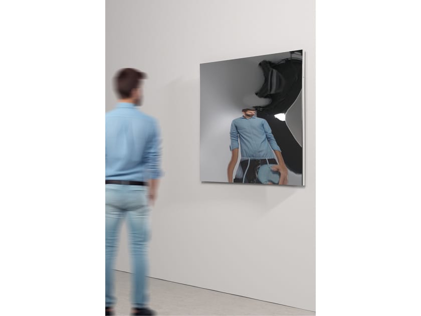 DISTORTING MIRROR 94x94 by VIDAME EDITIONS - Specchio deformante quadrato - 2