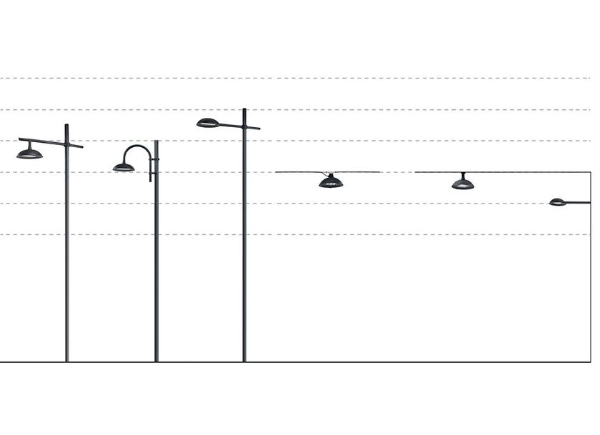 WANGCL 8PCS Modello Ferroviario Treno Lampioni Lampione LED Lampade In Metallo A - Foto 6