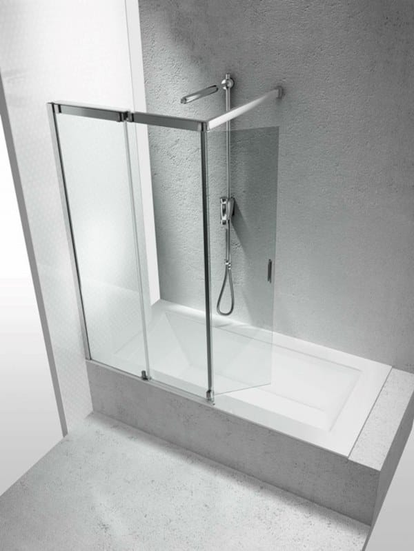 Tempered glass bathtub wall panel VR By VISMARAVETRO