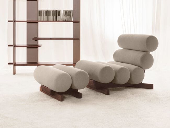 1480 SOFIA by Vibieffe - Poltrona sfoderabile con poggiapiedi - 2