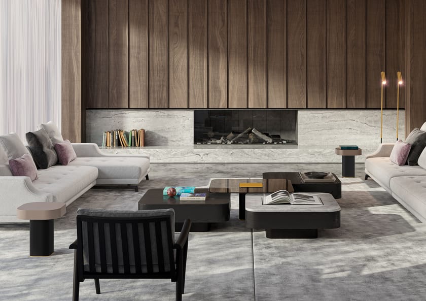 9150 QUADRI TONDO Coffee table By Vibieffe design Gianluigi Landoni