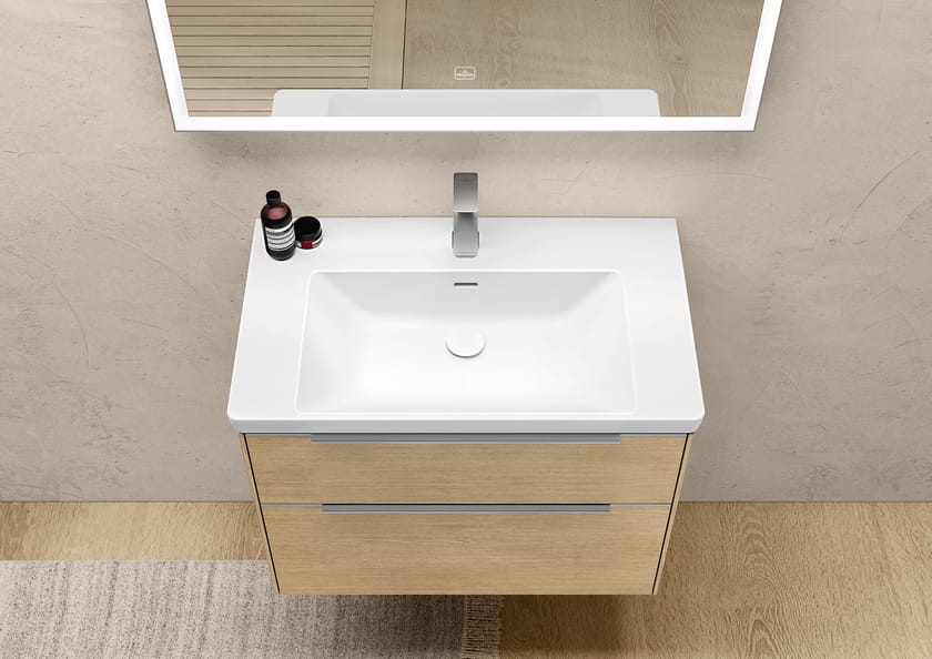 SUBWAY 3.0 by Villeroy & Boch - Lavabo singolo da incasso soprapiano in Quaryl® con troppopieno - 5