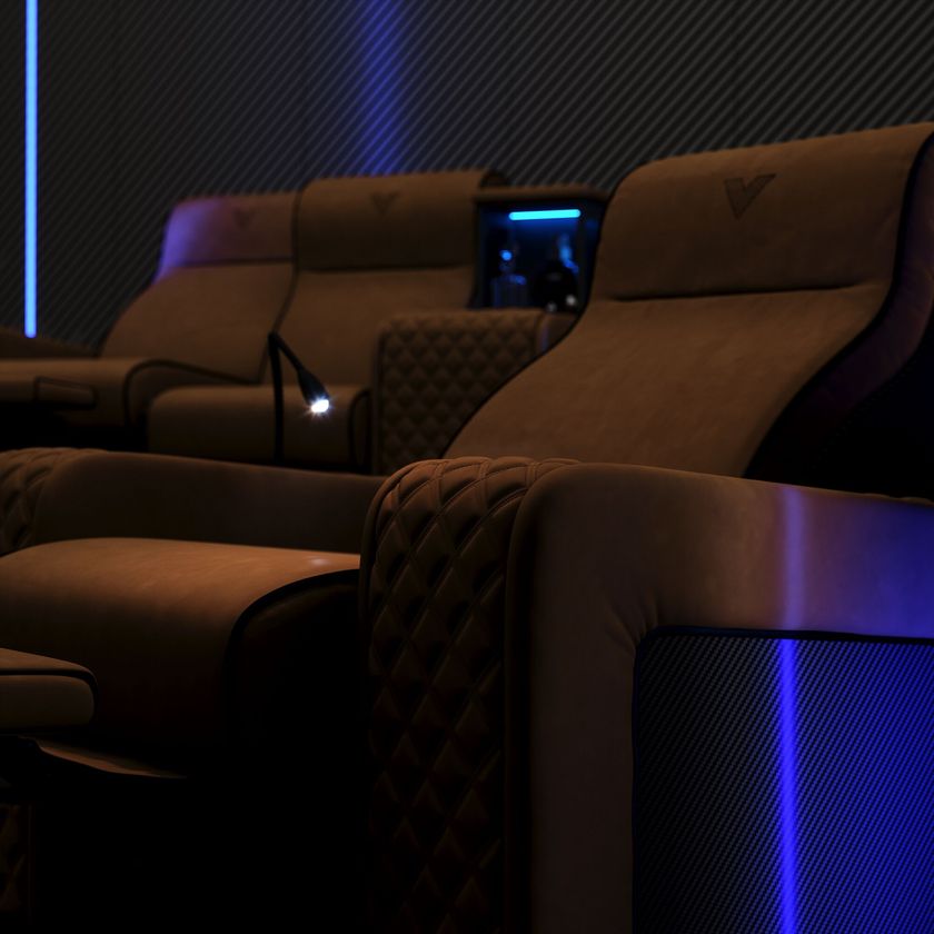 LUXOR TECH Recliner home theater leather armchair By Vismara Design