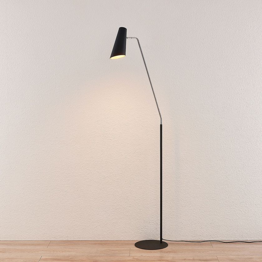 WIBKE BLACK | Floor lamp Adjustable metal floor lamp By Lucande ...