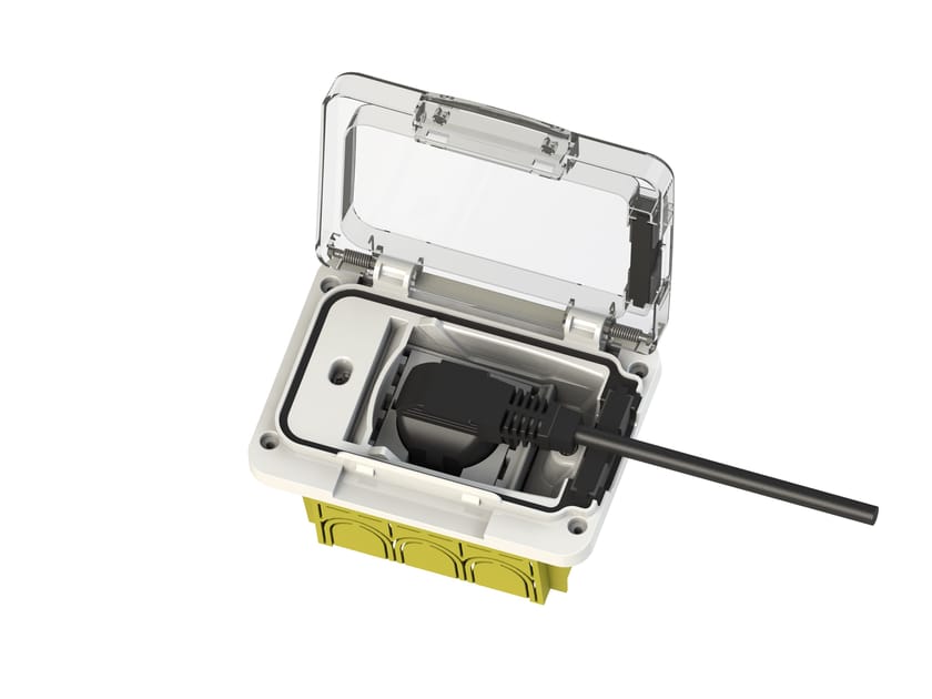 WIDE 4B.W.01.015 by 4 BOX - Presa per scatola impermeabile a 3 moduli - 3
