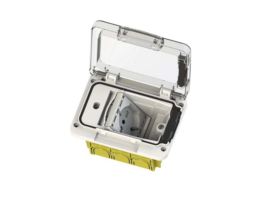 WIDE 4B.W.04 by 4 BOX - Presa per scatola impermeabile a 3 moduli - 4