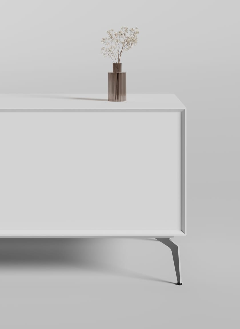 EDGE MULBERRY CHAMFERED by WORKSPACE - Mobile ufficio basso in legno con cassetti - 3