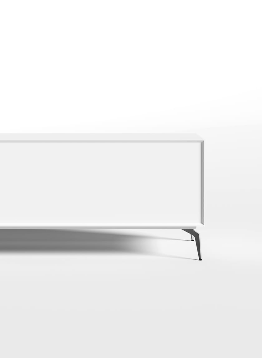 EDGE MULBERRY CHAMFERED by WORKSPACE - Mobile ufficio basso in legno con cassetti - 5