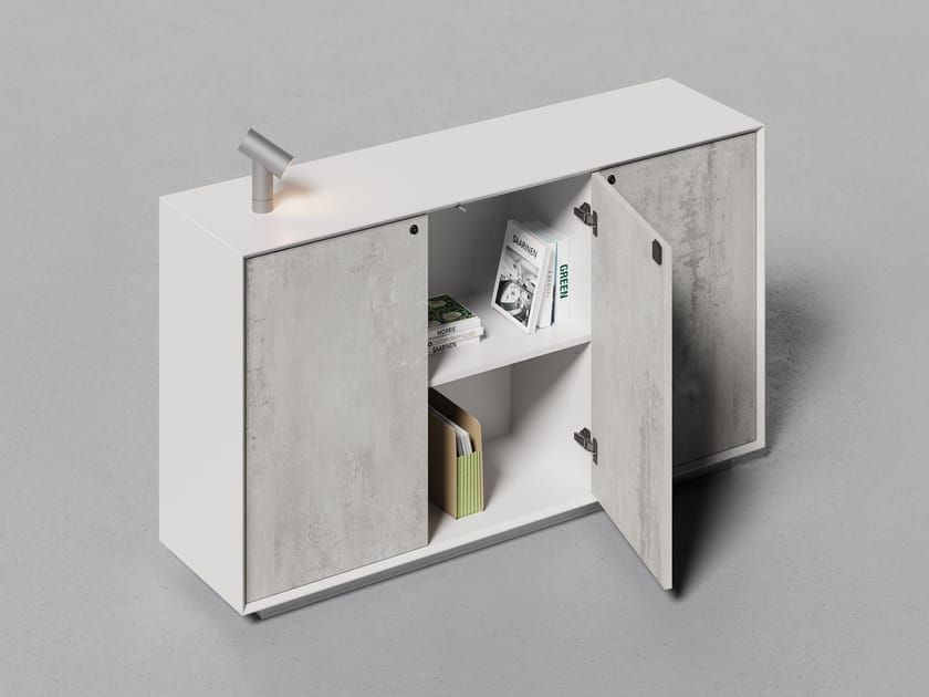 EDGE by WORKSPACE - Mobile ufficio basso in legno con ante a battente - 2