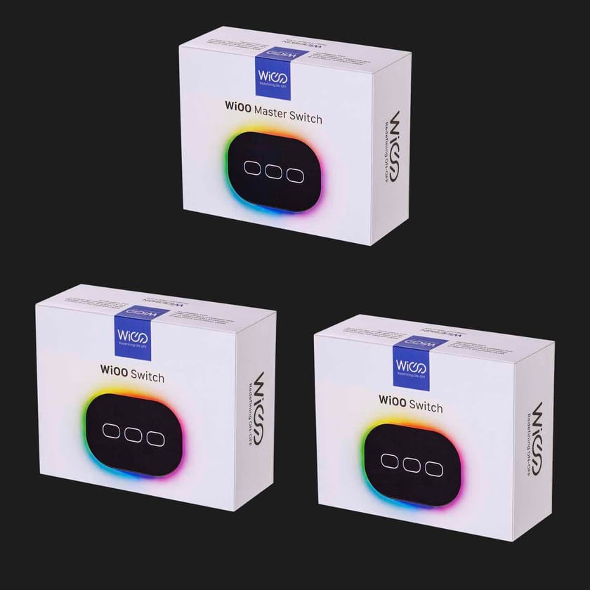 WIOO MULTIPACK (3 PEZZI) by WiDesign - Interruttore Smart in vetro e ABS - 2