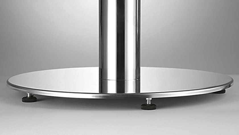 Round steel and wood table XT 492 By mETALmobil