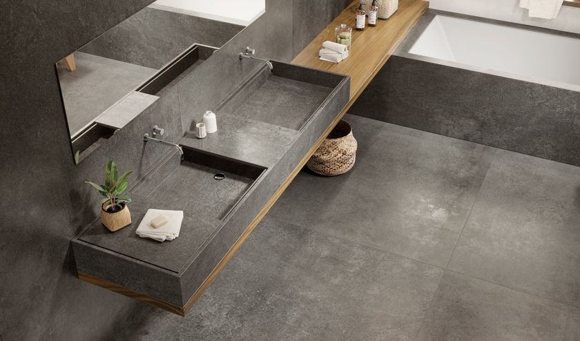 Pavimento/rivestimento in gres porcellanato effetto metallo XTONE ...