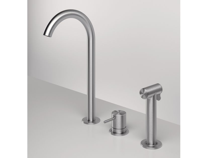 Z316 3 hole kitchen mixer tap with pull out spray By ZAZZERI | design ...