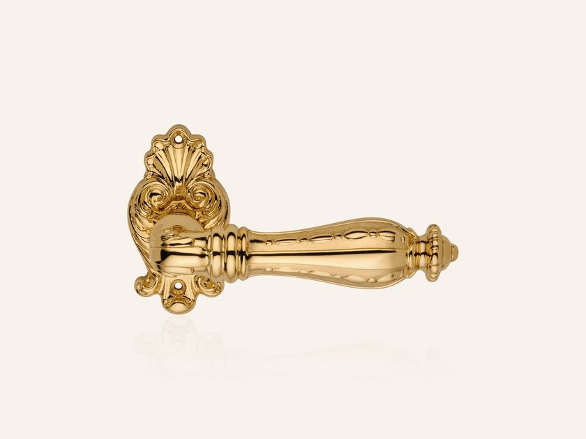 ZAARA Indian style brass door handle with lock By LINEA CALI'