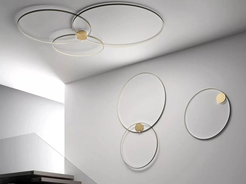 RINGS WALL Lámpara de pared de metal By ZAVA | design Valerio Cometti ...