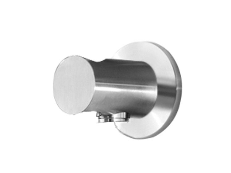 Toma De Agua Cromada De 1/2" Para Flexible De Ducha Con Soporte Para Ducha De Mano Integrado - Manau