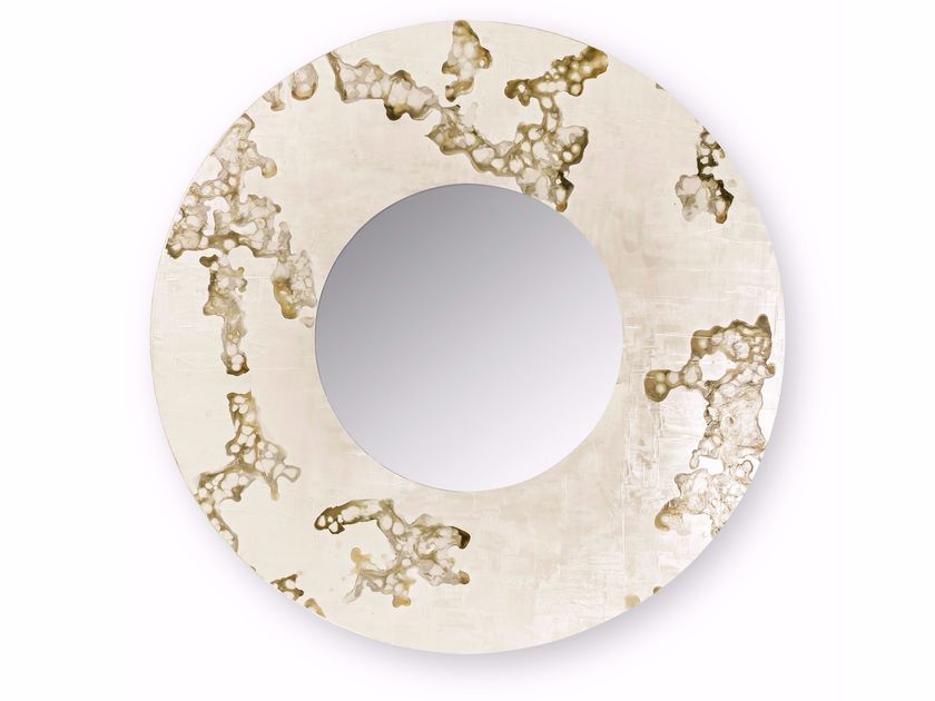 Specchio Rotondo Da Parete 71 Cm Con Cornice In Alluminio - Perfetto Per Camera Da Letto, Soggiorno, Ingresso - Riflessione HD, Design Minimalista, Colore Oro