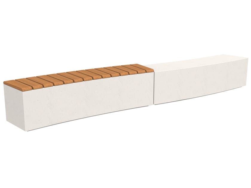 AFRODITE by Lazzari - Panchina componibile in cemento senza schienale - 4